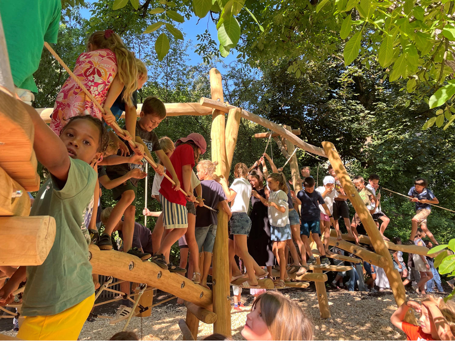 Neuer Spielplatz an der Waldorfschule Wangen eröffnet.