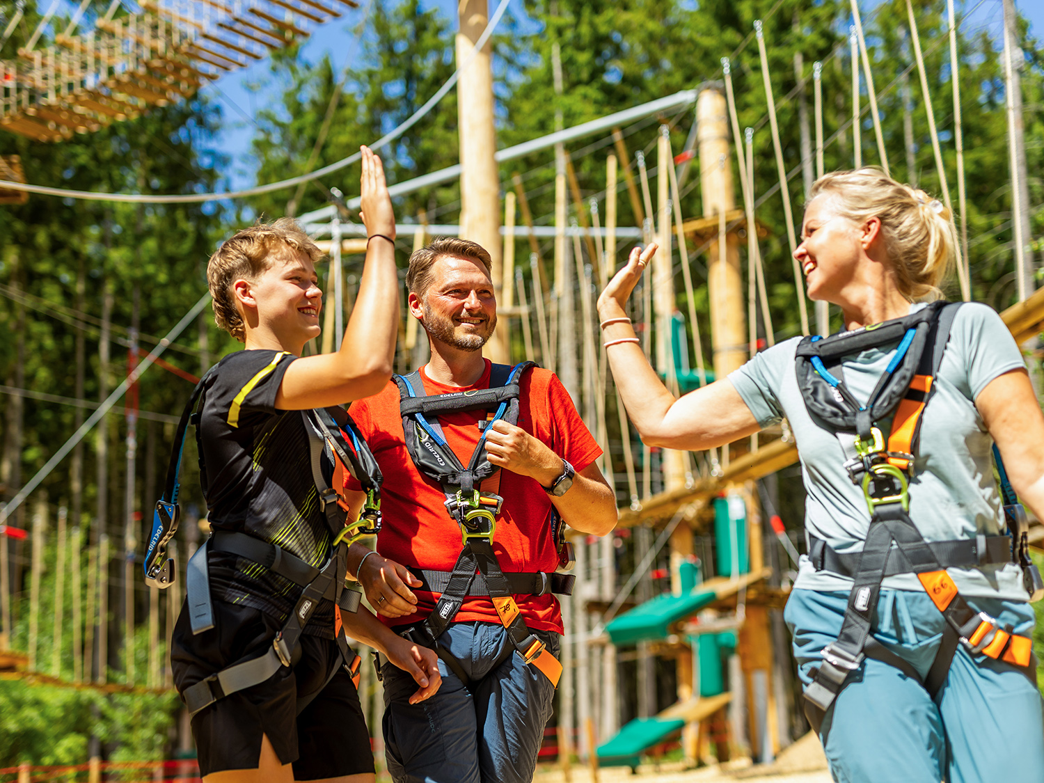 Spaß für die ganze Familie, im Kletterpark am Untreusee.